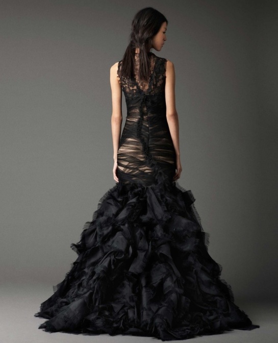 Vera Wang Black Wedding Dress Back
